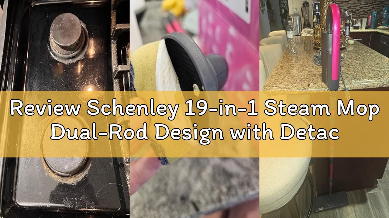 Review Schenley 19-in-1 Steam Mop Dual-Rod Design with Detachable Handheld Steamer for Walls, Grouts