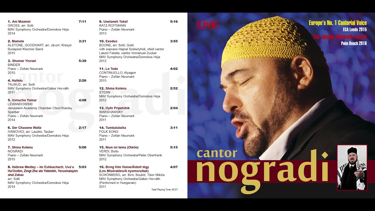 Cantor Greg Nogradi (Nógrádi Gergely) LIVE CD / 2015