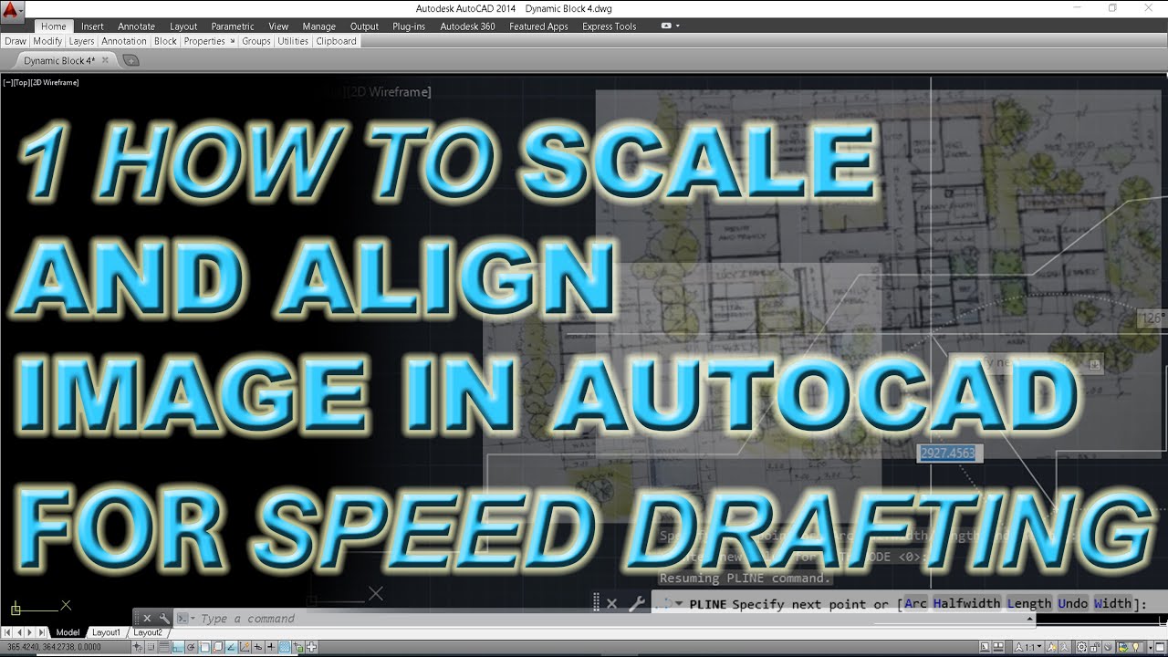 How to Scale and Align image in AutoCad Drafting