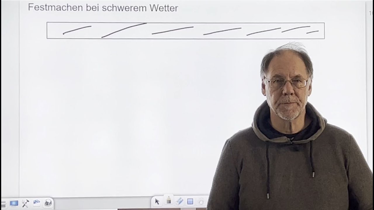Festmachen bei schwerem Wetter
