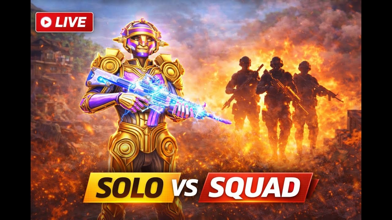 🔴 LIVE BGMI | SOLO vs SQUAD 5 Finger Claw 🔥 Full Gyro