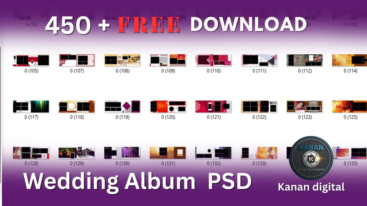 450+ Wedding  album PSD free download #kanandigital #freepsd