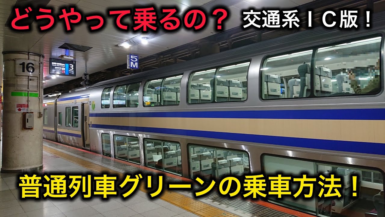 【普通列車グリーン車】乗り方を解説！！！初心者向け🔰