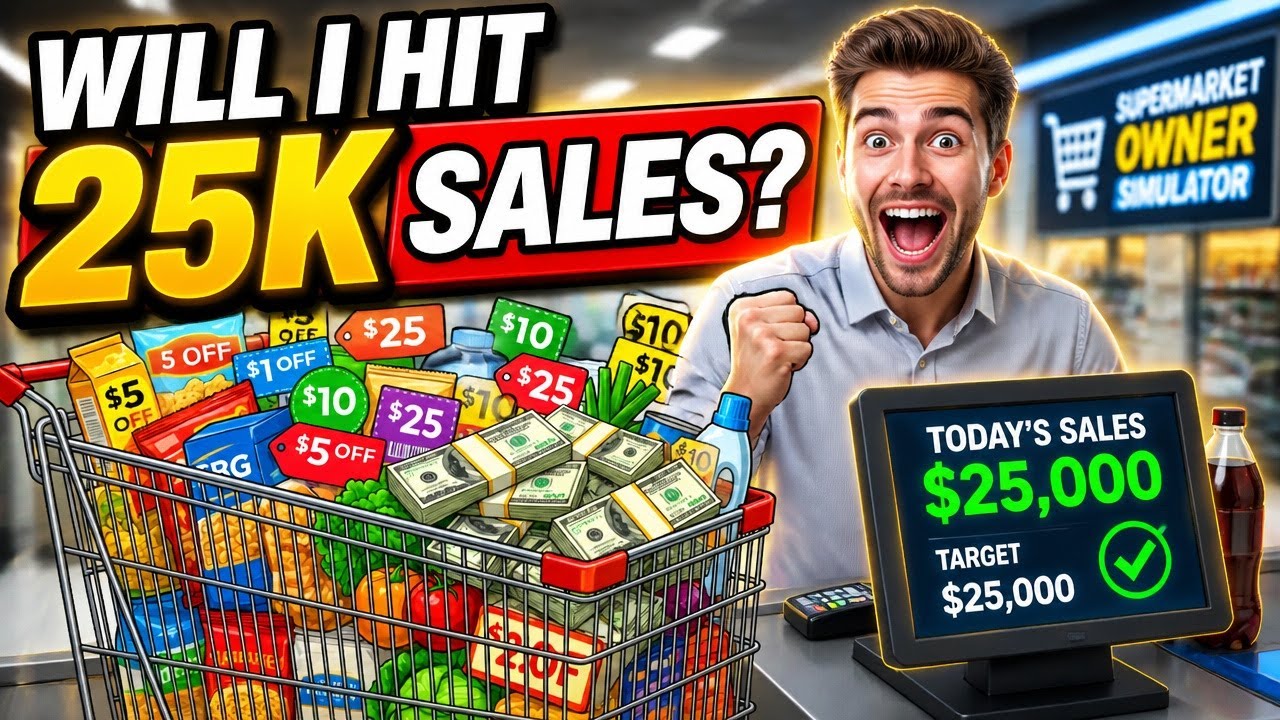 Will I Triumph in Supermarket Owner Simulator and Grab 25K from Massive Sales?