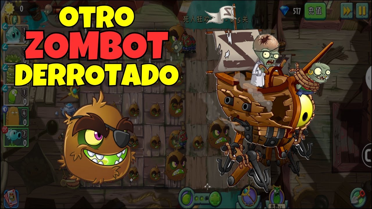 Kiwibestia arrasa en los Mares Piratas  PvZ2 Chino