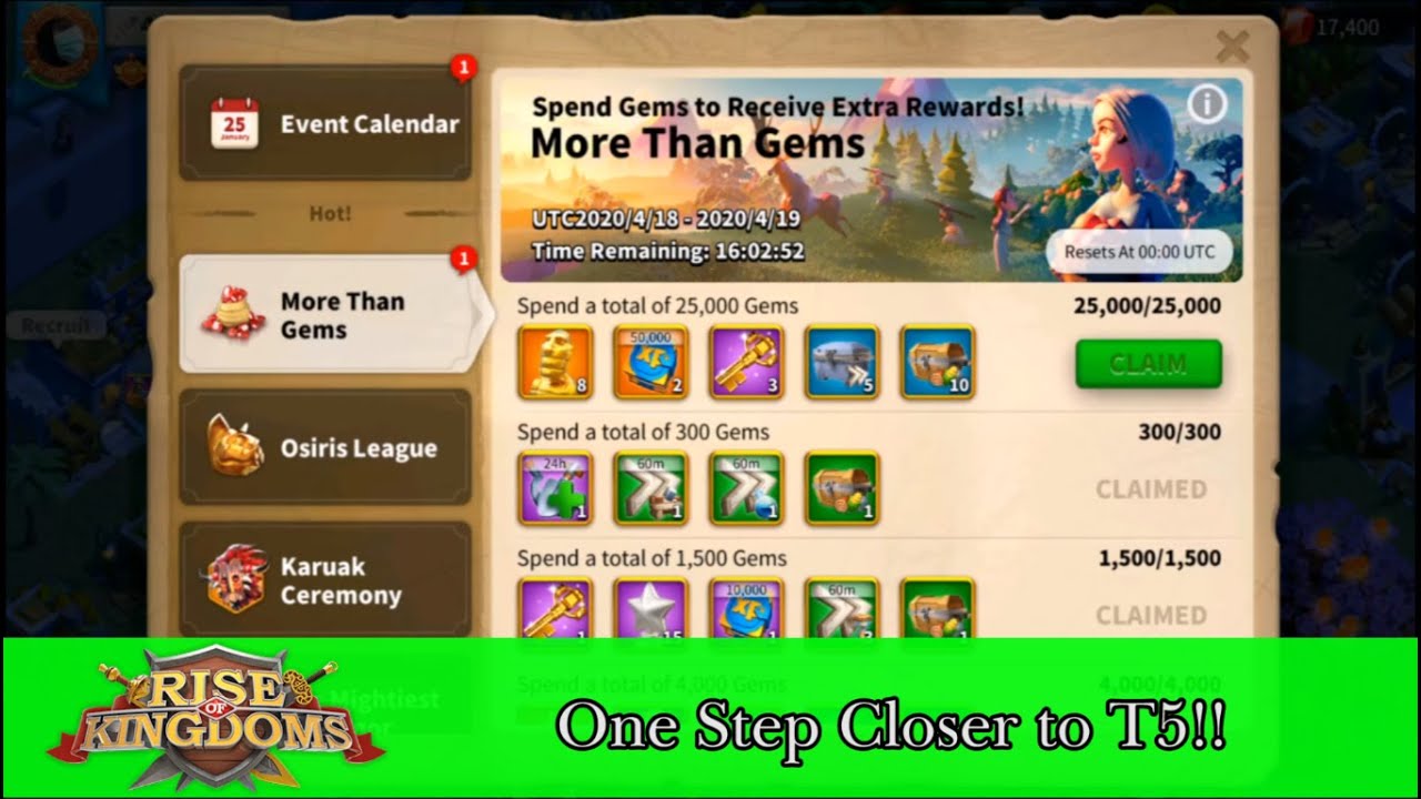 Finally Got Castle LvL 25! More Than Gems Event!!! | Rise of Kingdoms