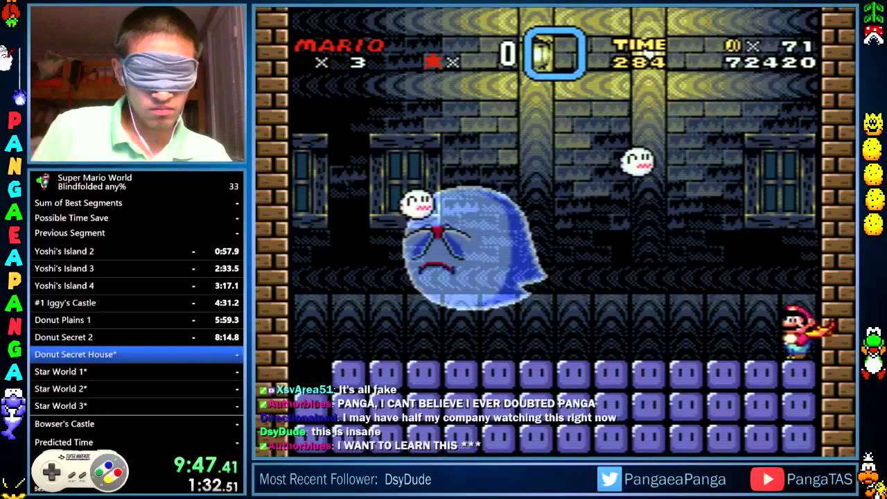 Super Mario World Blindfolded in 23:14
