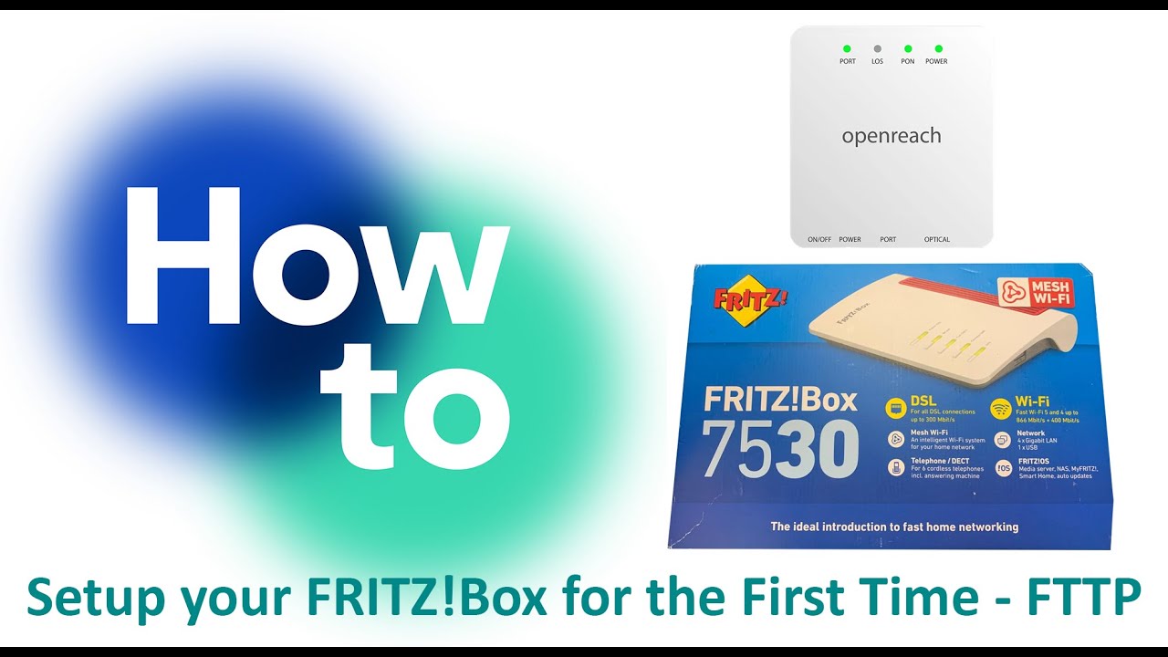 Как настроить Fritz!box в первый раз для Full Fibre
