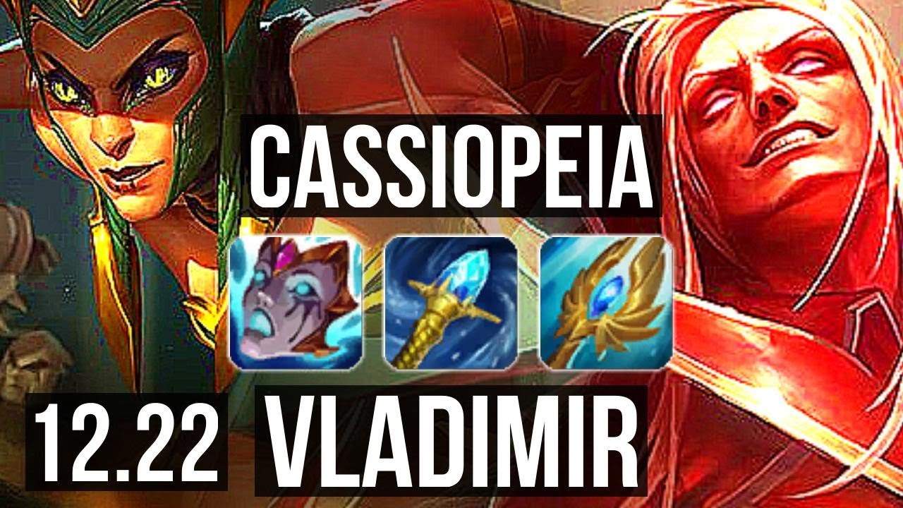 CASSIO vs VLAD (MID) | 11 solo kills, Legendary, 600+ games, 22/4/7 | EUW Master | 12.22