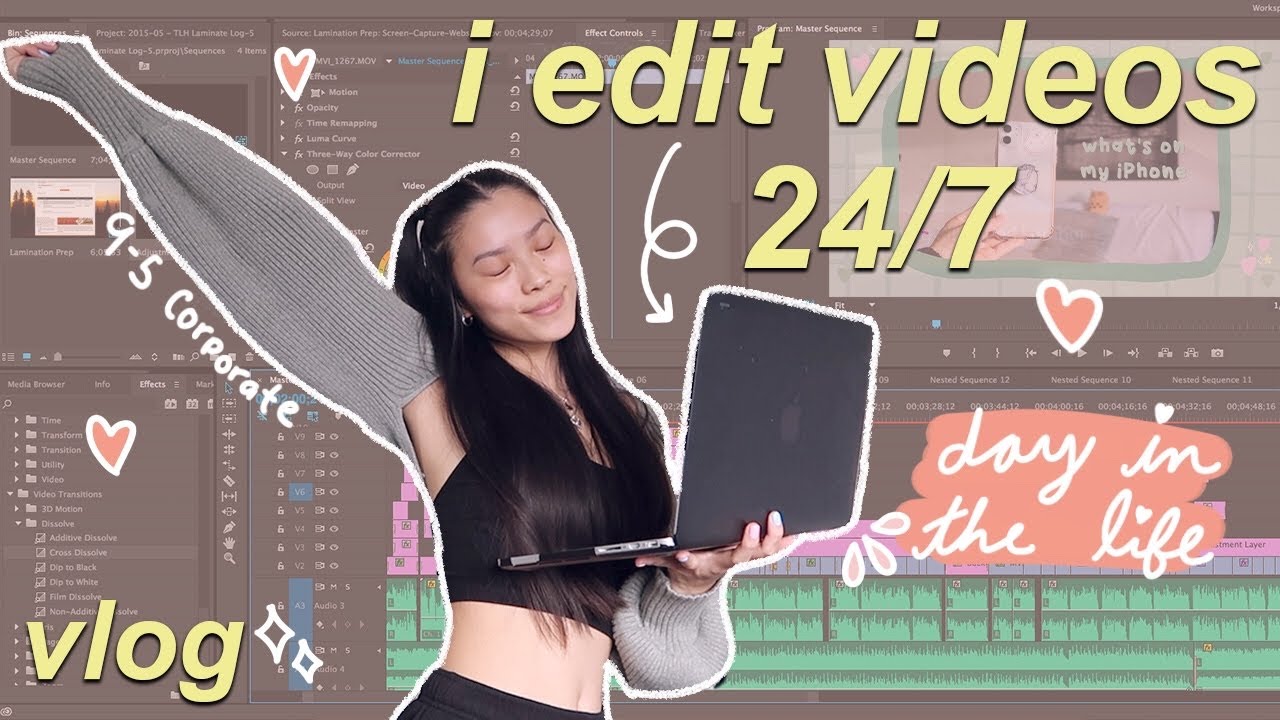 Один день из жизни 21-летнего видеомонтажера 🎞 Будни на работе 2021