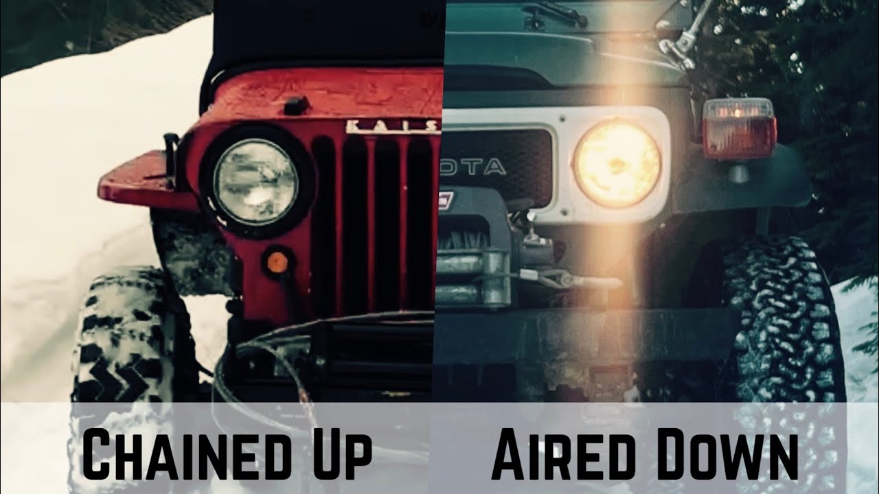 Chained Up vs Aired Down // Land Cruiser FJ40 Willys CJ2A