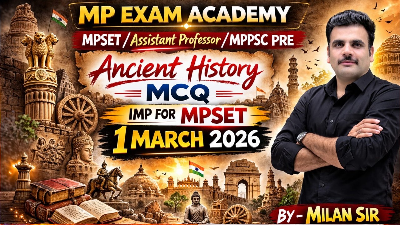MPSET/AP इतिहास PYQ/MCQ BY MILAN SIR