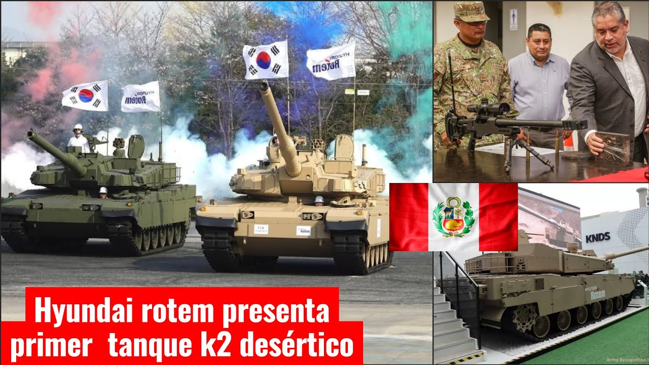 Hyundai rotem presenta primer prototipo  del ta que K2 adaptado al desierto ‼️🇵🇪😱