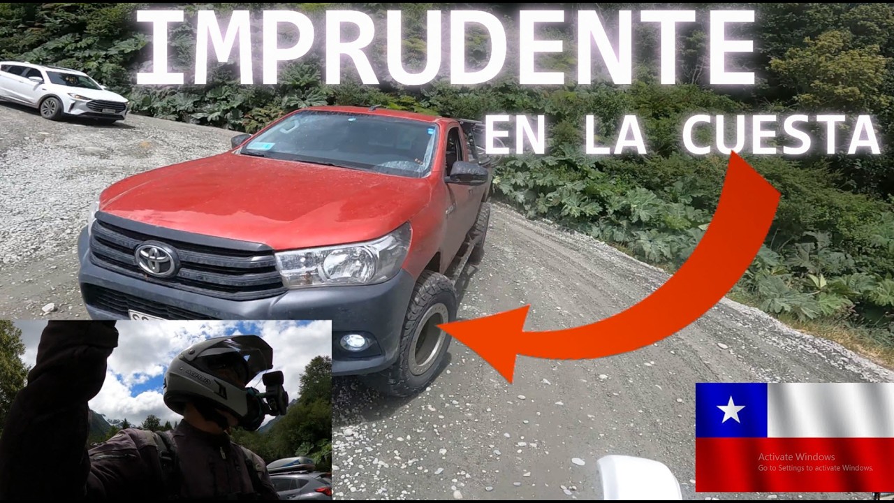 CUESTA DE QUEULAT 🇨🇱 CONDUCTOR SOBREPASA EN CURVA carretera austral🚧🆘 |ET #3 CAP#3| SUZUKI DR 350