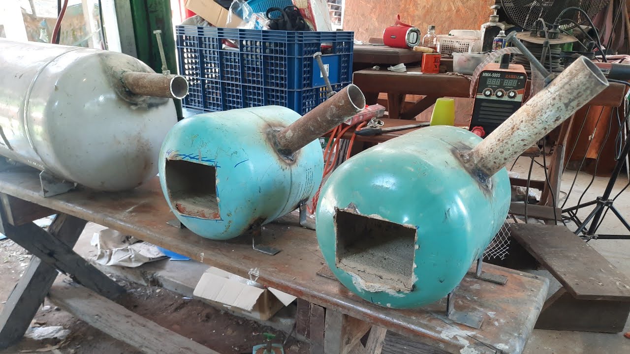 ทำเตาเผาเหล็ก diy byช่างโจ๊ก