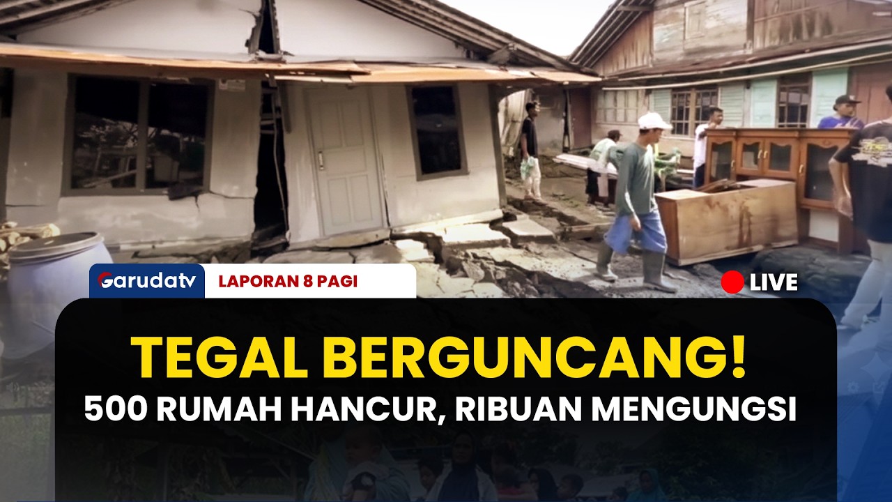 Tegal Siaga! Tanah Bergerak Hancurkan 500 Rumah, 1.700 Warga Padasari Mengungsi ke Lokasi Aman