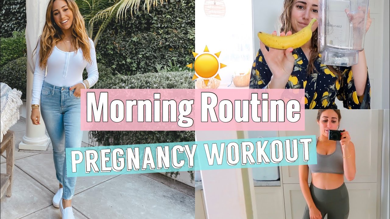 MY MORNING ROUTINE//PREGNANCY WORKOUT (2ND TRIMESTER)