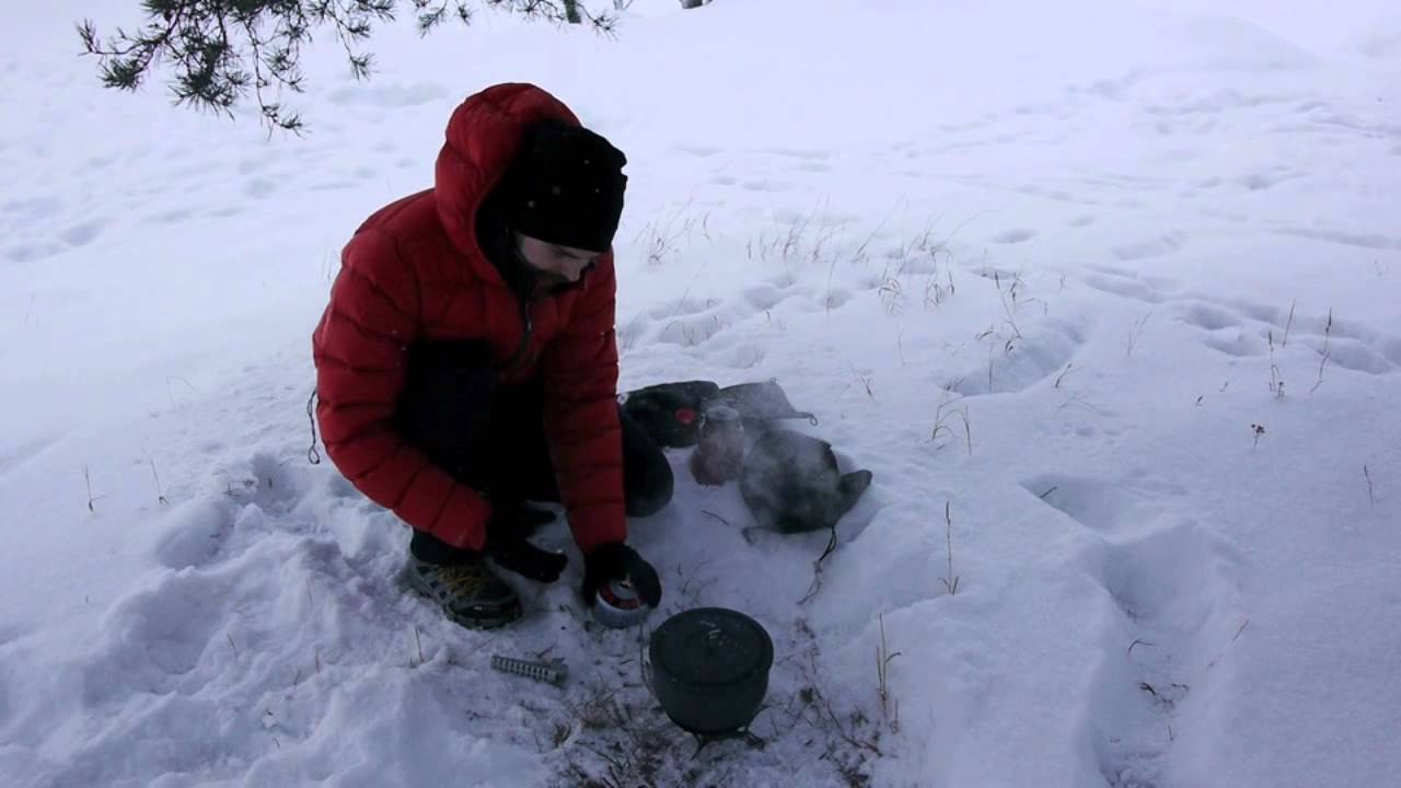 Primus OmniLite Ti with Gas in Winter
