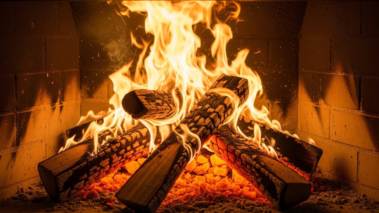 Fireplace NO MUSIC — Pure Crackling Fire Sounds for Sleeping, Studying and Relaxing