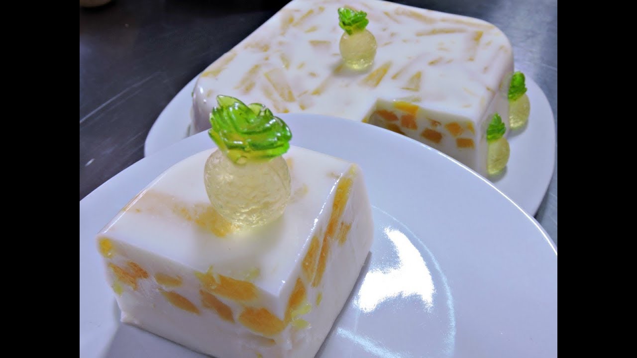Gelatina de yogurt y piña al natural.- RecetasdeLuzMa