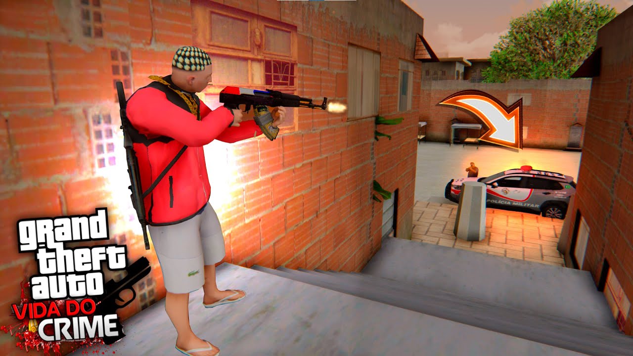GTA SAN ANDREAS : VIDA DO CRIME - A POLÍCIA INVADIU A FAVELA! #02
