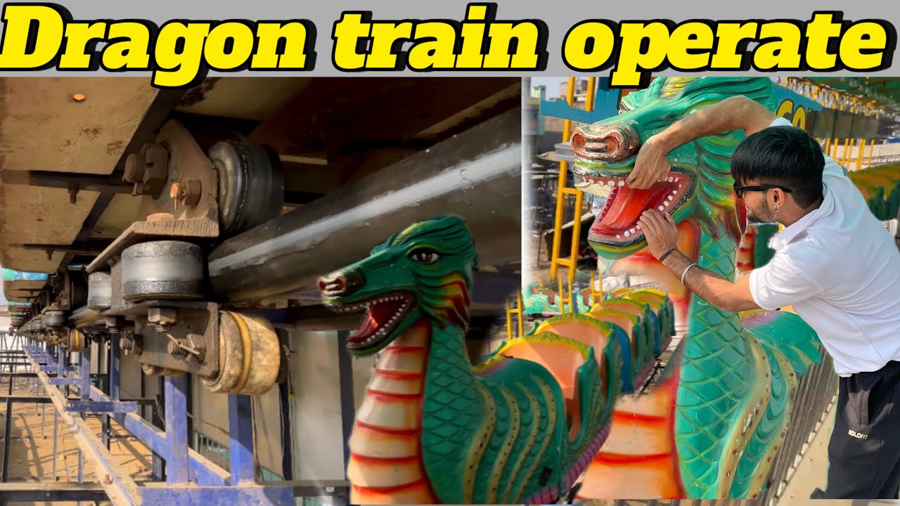 How to operate Dragon train 🚊 | alwar mega trade fair #dragonride #dragonballz
