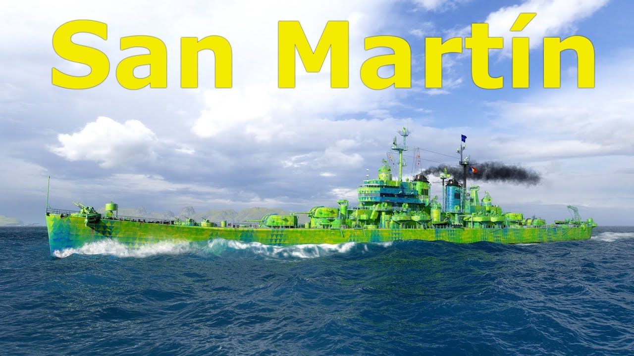 World of WarShips San Martín - 5 Kills 332K Damage