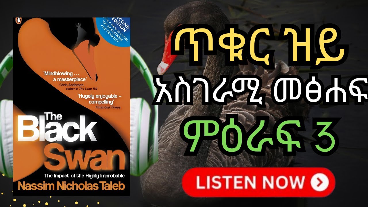 ጥቁር ዝይ ምእራፍ3 ከውሳኔዎ በፊት የግድ ሊሰሙት የሚገባ! 🦢The Black Swan Amharic AudioBook | ያልታሰቡ ነገሮች ህይወትዎን እንዳያበላሹ!