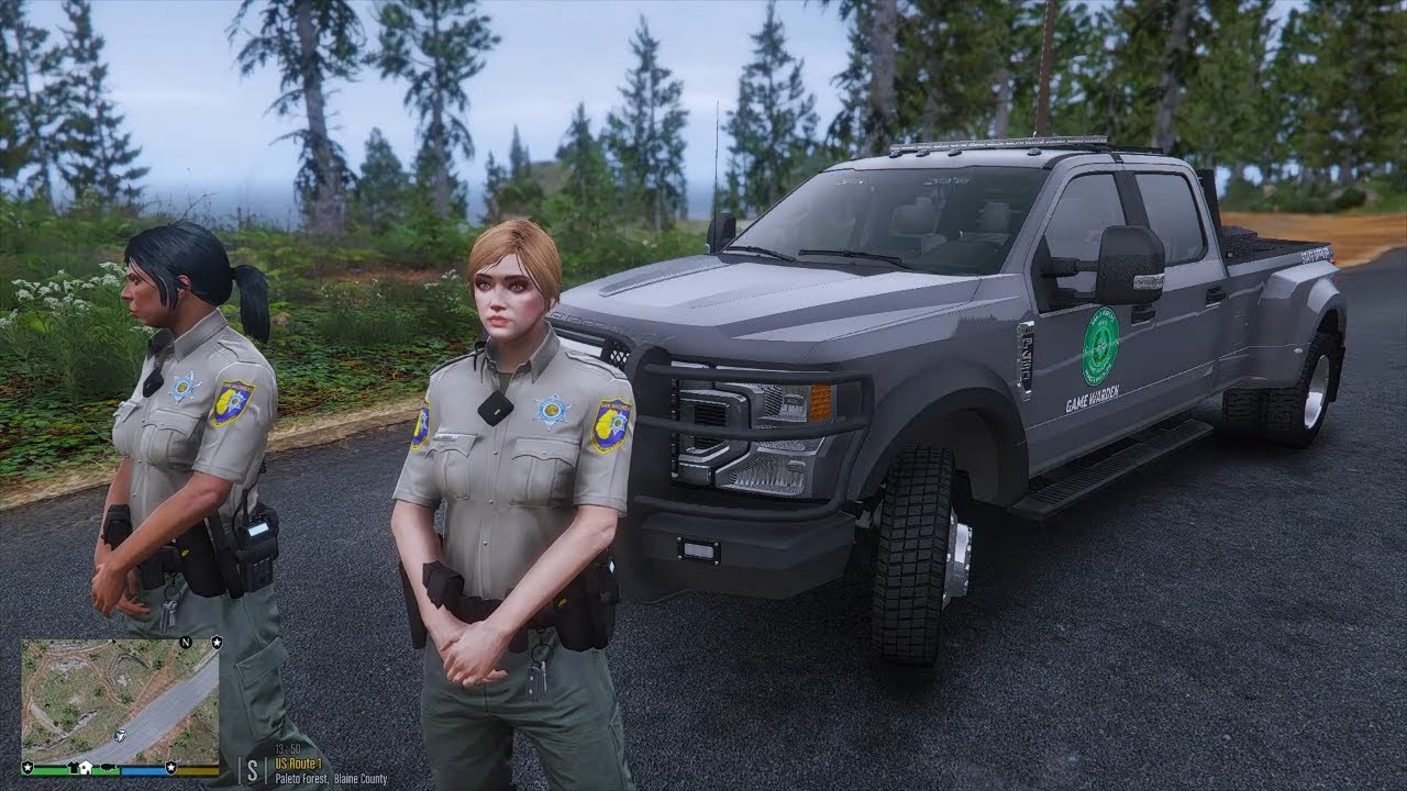 Gta 5 LSPDFR Playing As A Female Game Warden State Officer - F450 Patrol #gta #gta5 #lspdfr