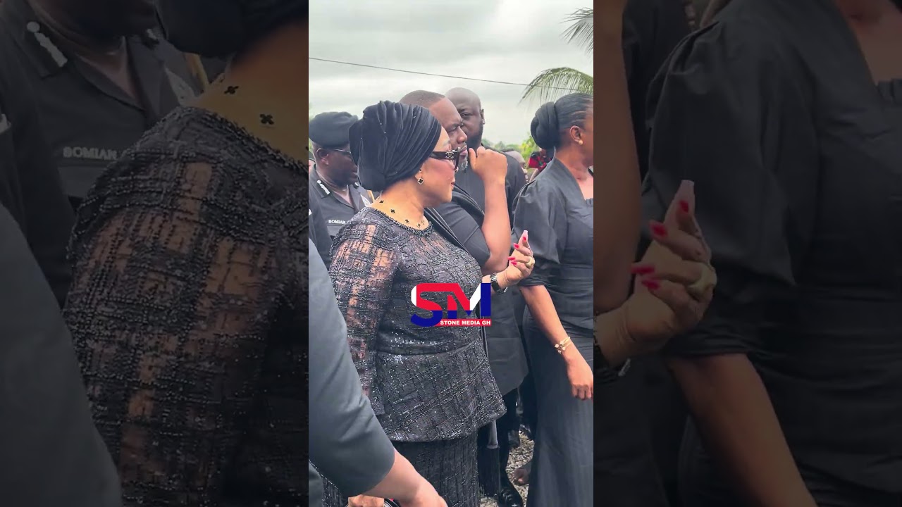 First Lady of Republic of Ghana Mrs Lordina Mahama present at Sammy Gyamfiinlaws funeral #johnmahama