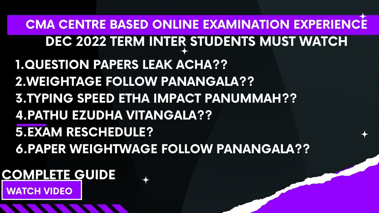 My Overall CMA Centre-Based Online Examination Experience(June 2022)| Don't skip the Video|In Tamil.