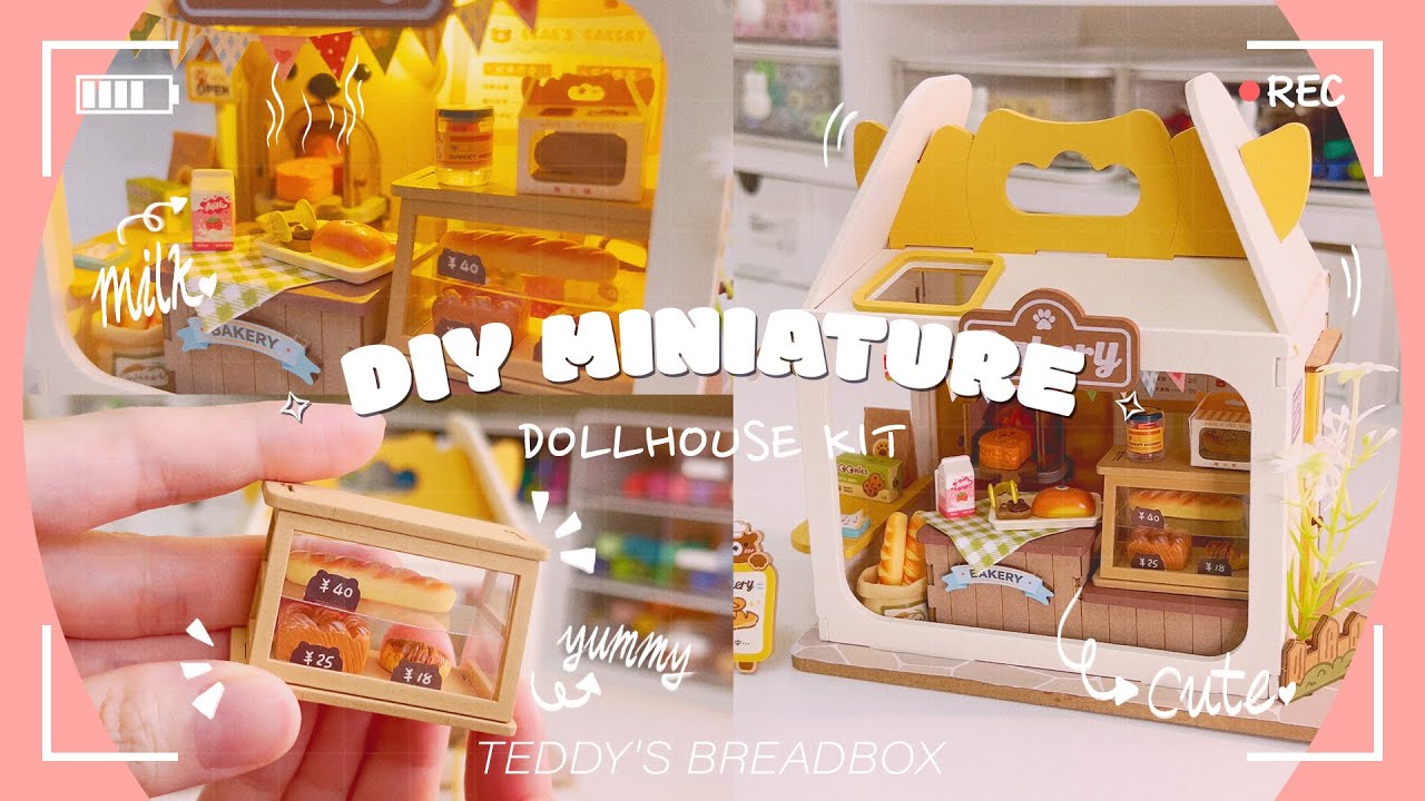 ✧ DIY Miniature House | Rolife-Teddy’s Breadbox | 若來DIY組裝-熊仔家麵包盒子模型屋 ✧#diy #miniature