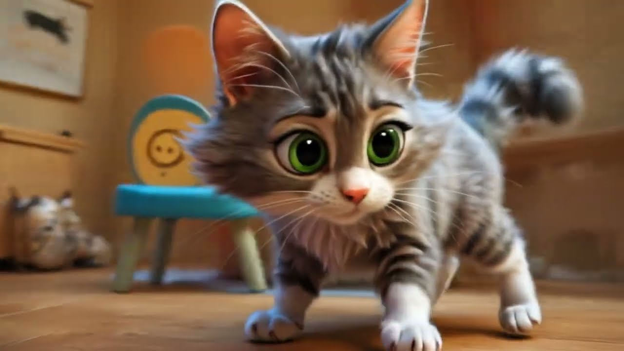 Katinėlis su pelė - Me2čiukai / DI animacija