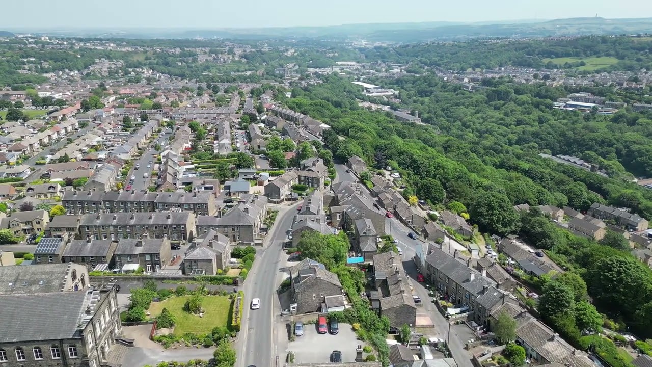 Golcar from Bunny Wood Drone 11 June 23