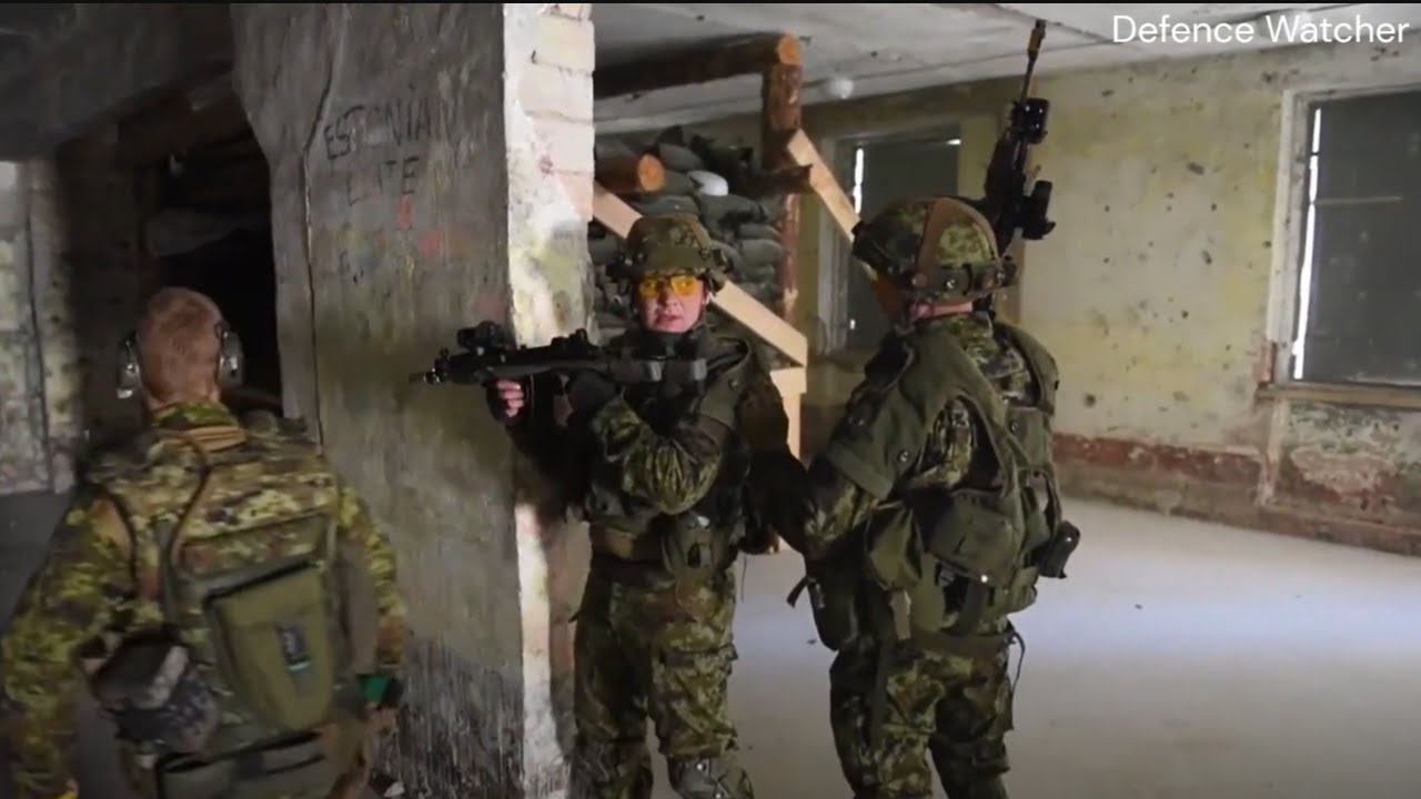 Estonia Special Forces conducts close combat shooting