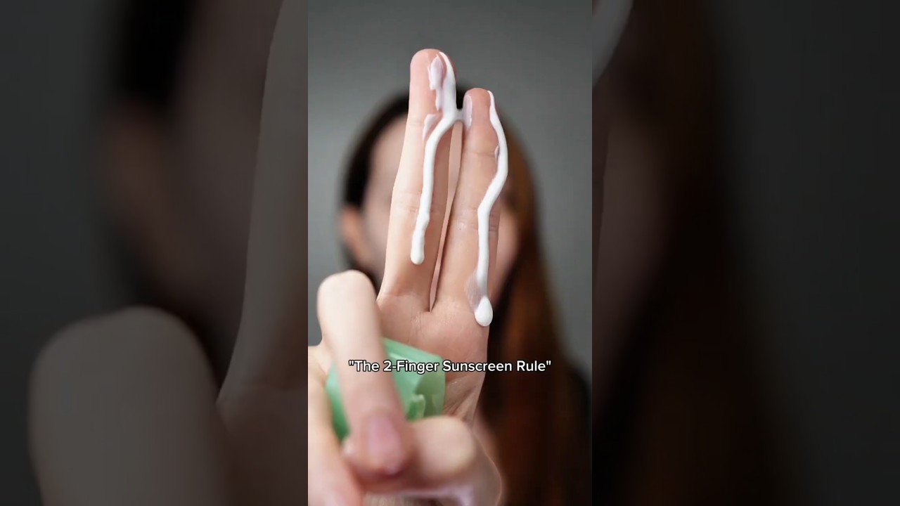 The 2-Finger Sunscreen Rule! 🌞 #spf #sunscreen #uvprotection #skincare #2finger