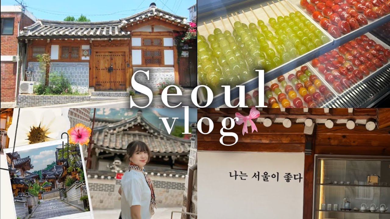 Seoul Vlog | Bukchon Hanok Village | aesthetic cafe, Insadong Street, Myeongdong Street, tanguru