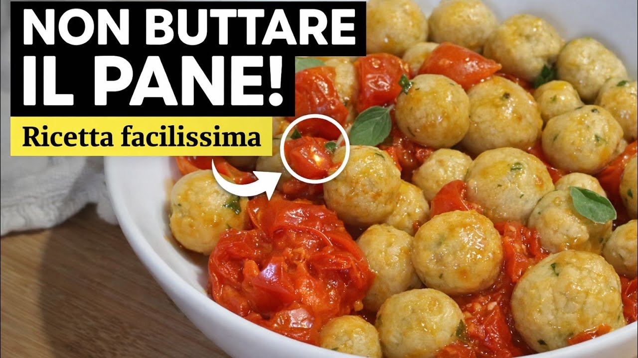 Gnocchi di Pane con Pomodorini 🍅 Ricetta Anti-Spreco Facile e Veloce