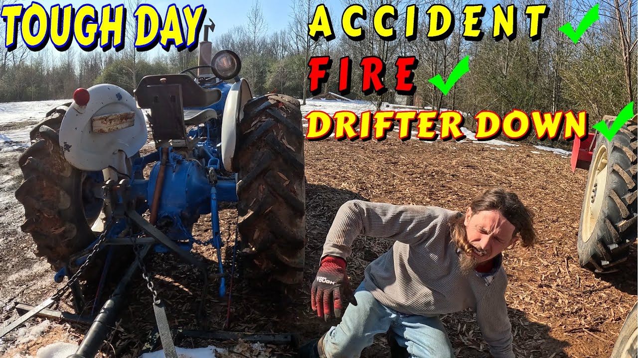 THAT HURTS NOTHING WENT RIGHT tiny house homesteading offgrid cabin build DIY HOW TO sawmill tractor