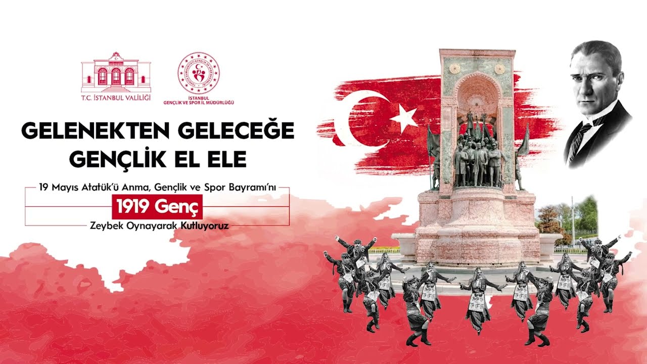 Gelenekten Geleceğe Gençlik El Ele - 1919 Gençle Sultanahmet Meydanı'nda Zeybek Gösterisi