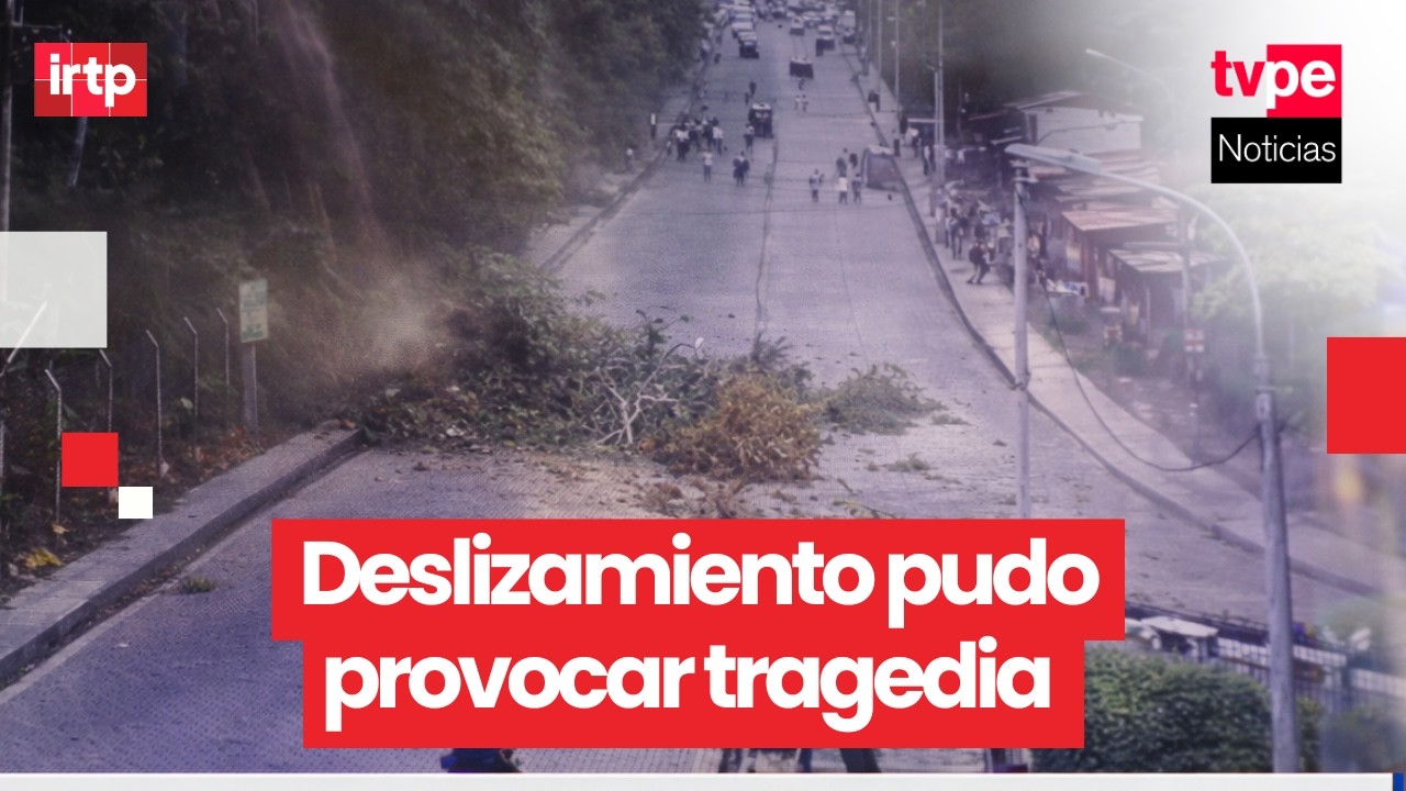Junín: deslizamiento casi alcanza a escolares en La Merced