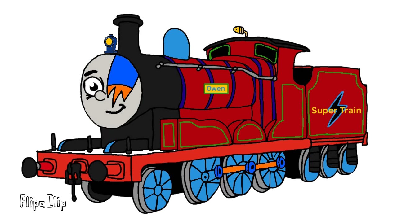 (Owen The Dark Red Engine)My Thomas and Friends Oc (Read Description)