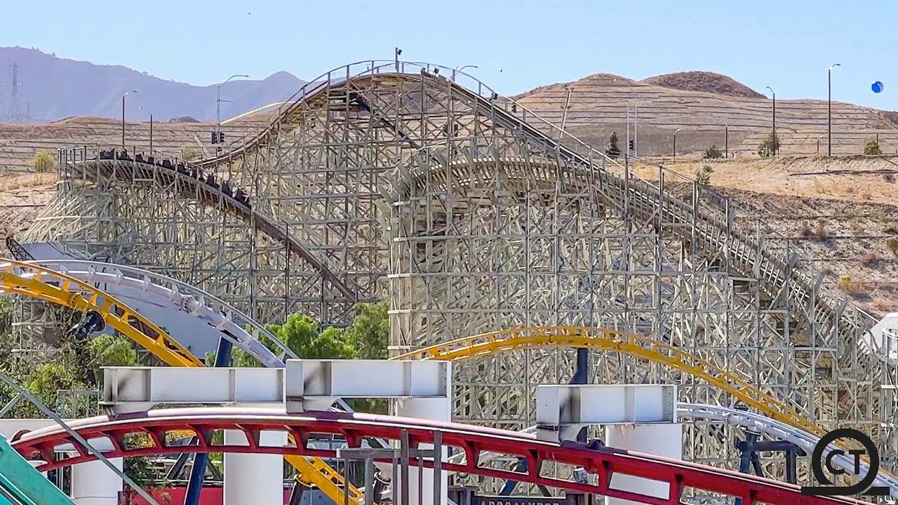 Apocalypse Off-Ride 4K60FPS - No Copyright \\ Six Flags Magic Mountain, CA, 2021
