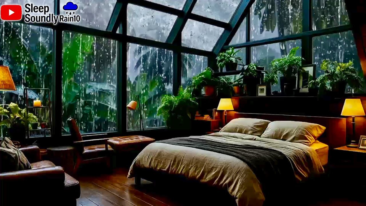 Night Rain Sounds for Insomnia 🌧️ Fall Asleep Faster, Sleep Deep & Peacefully