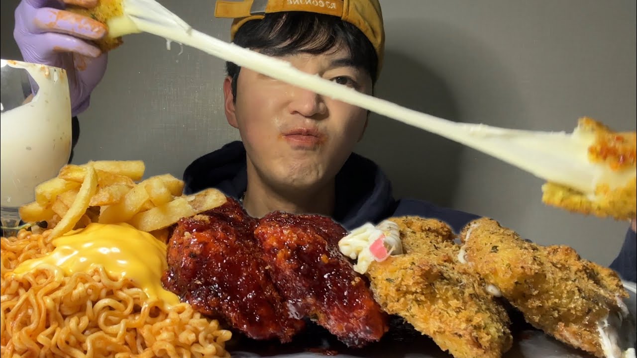  Ep.3 이 조합 미쳤다🔥 외국에서 난리난 칠리스 치즈스틱 + 불닭 먹방 l ASMR CRISPY CHILI’S MOZZARELLA STICK + BULDAK