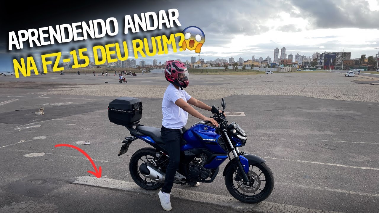 ENSINEI MEU PRIMO A PILOTAR NA FZ-15 / DEU RUIM? 😳😂
