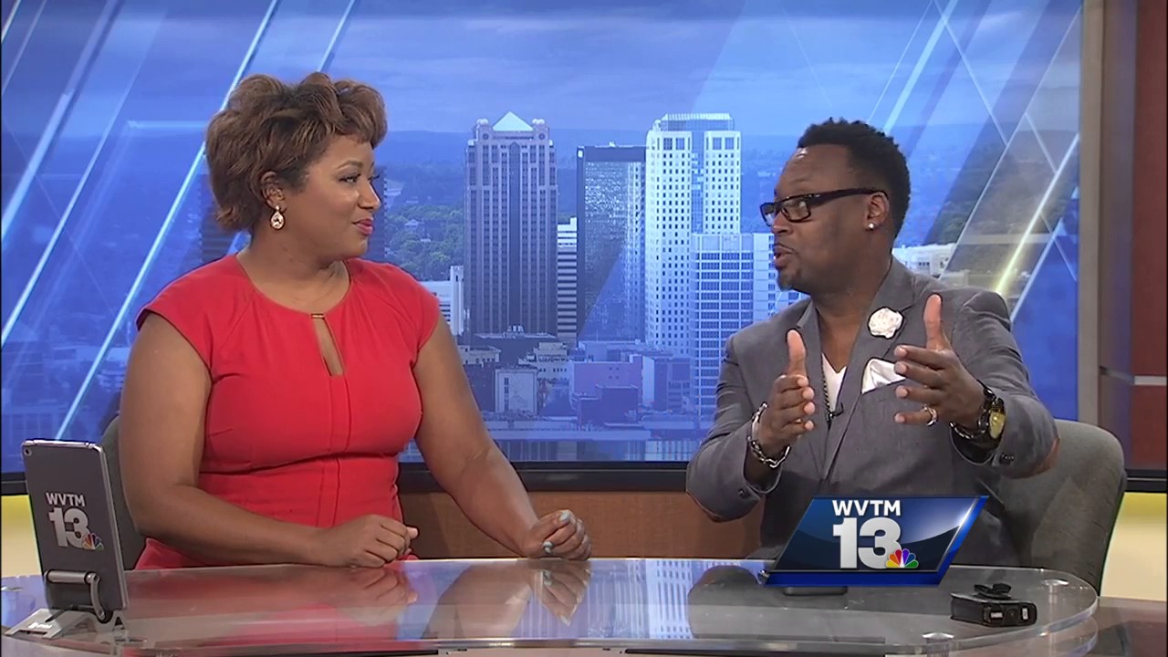 Comedian Shaun Jones in studio with Eunice Elliott