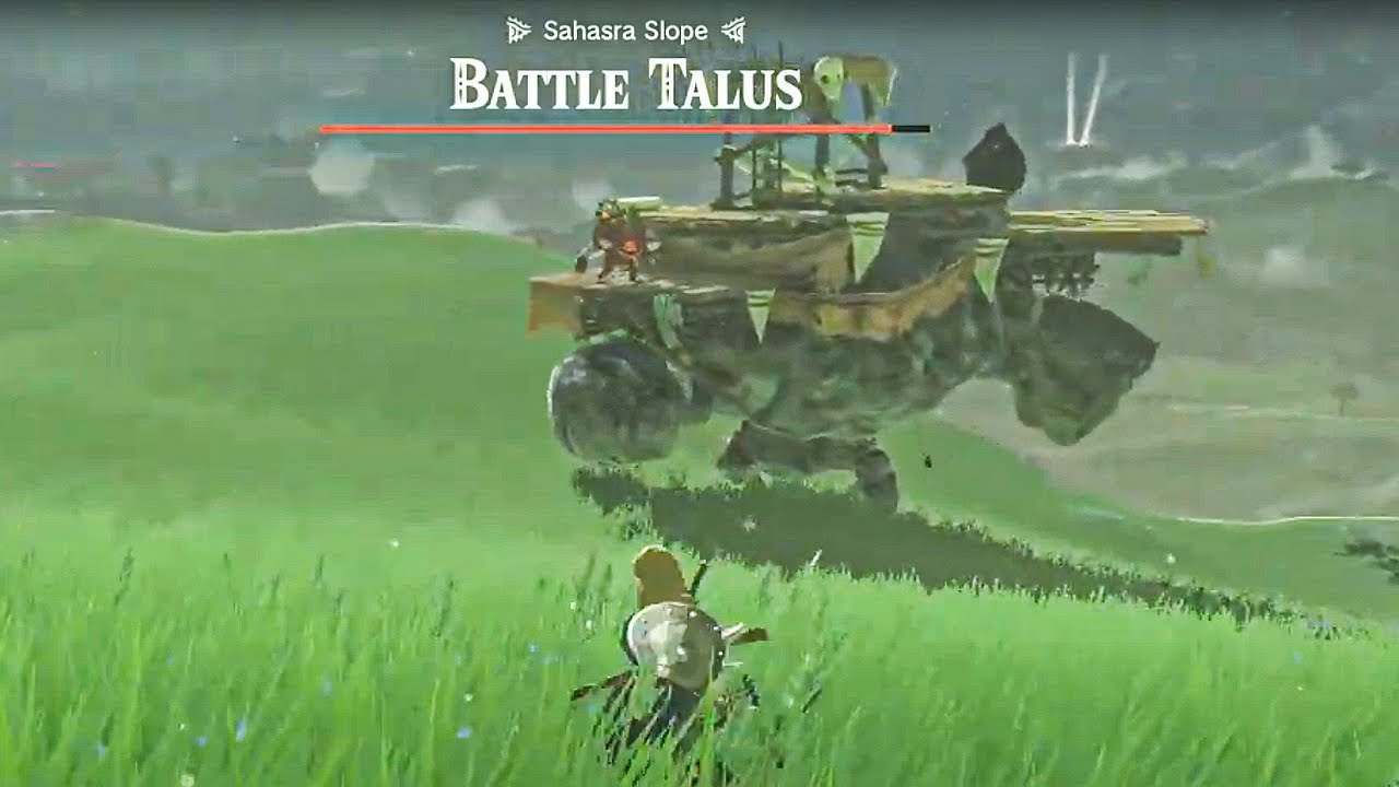 Fighting a Battle Talus in Zelda: Tears of the Kingdom