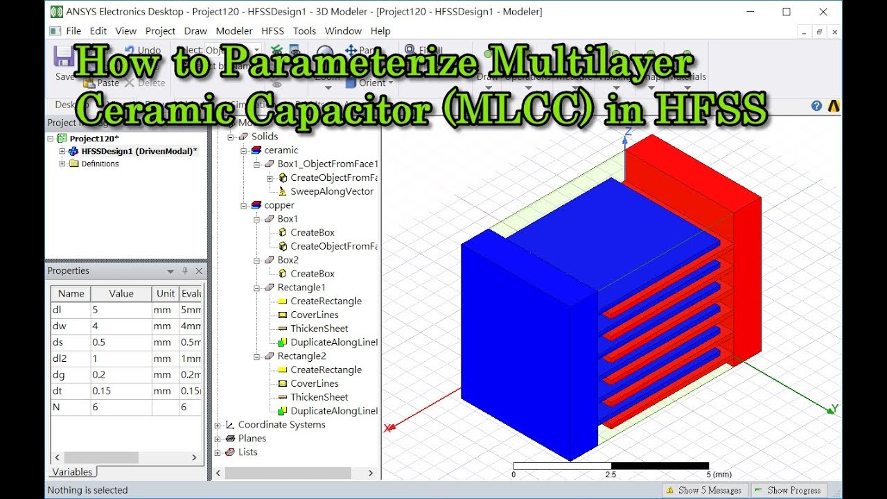 How to Parameterize Multilayer Ceramic Capacitor (MLCC) in HFSS