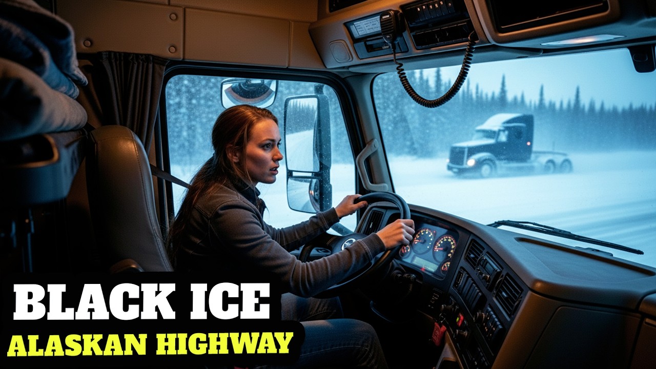 Black Ice Sent Me Off the Alaskan Highway… I Didn’t See It — Solo Girl Trucker
